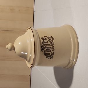 Vintage Pfaltzgraff Village 10 in Tall Coffee Canister with Lid